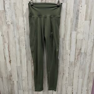 All Fenix Green High Waisted Pocket Ankle Leggings Womens Size Small